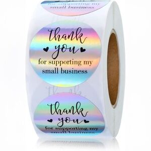 500ct. Holographic Thank You Stickers